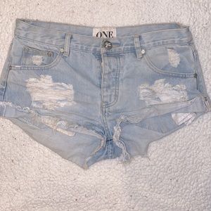 One Teaspoon Denim Mini Shorts